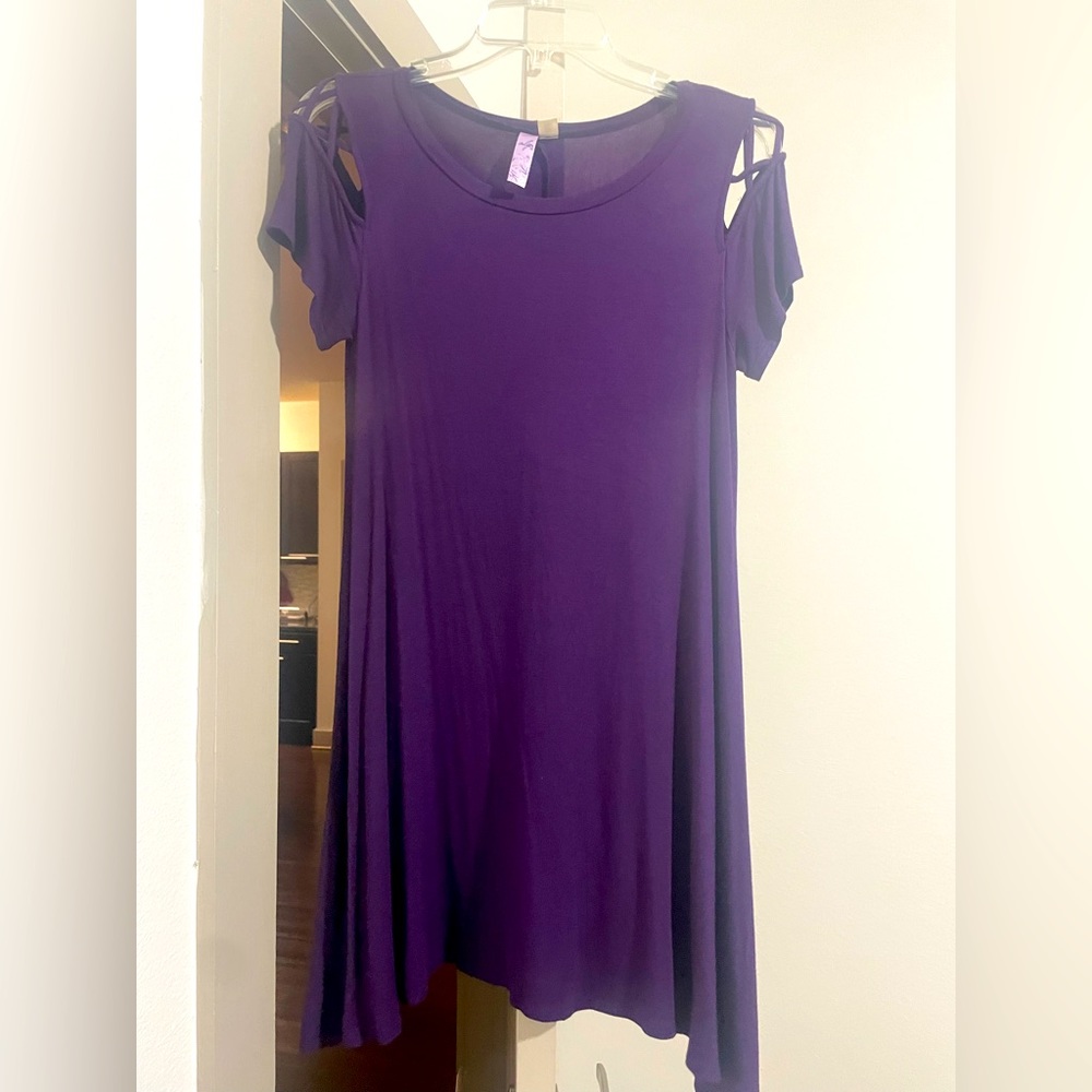 Purple flowy dress